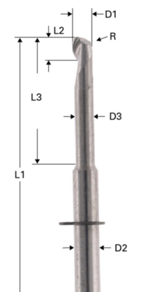 End Mill för PMMA/Vax - VHF modell Z4 och K4